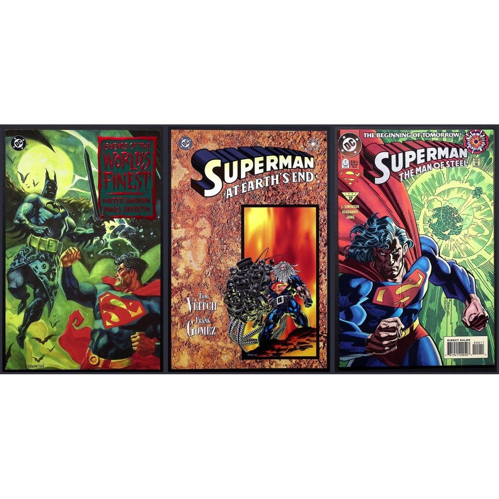 Superman World's Finest At Earth's End Man of Steel Comic 3x Lot DC Comics